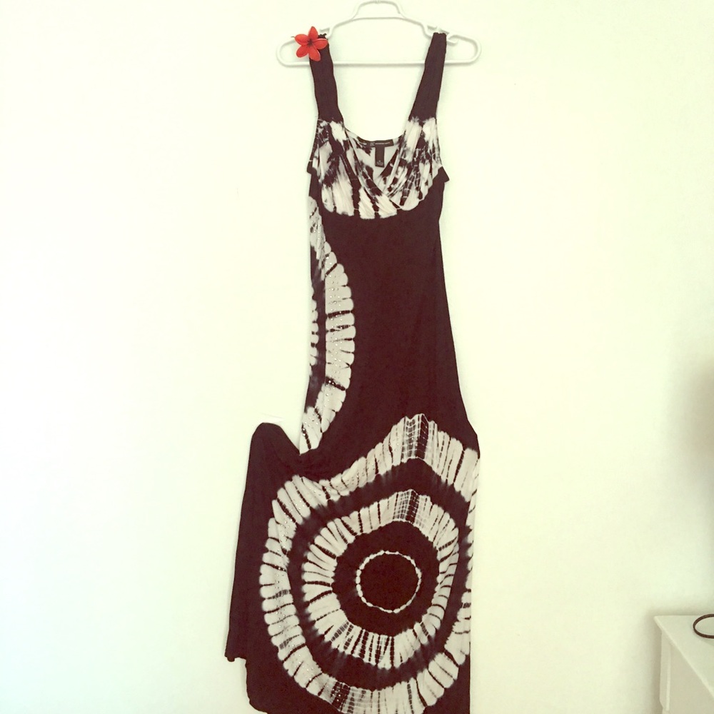 INC Sexy Black & White Maxi Dress